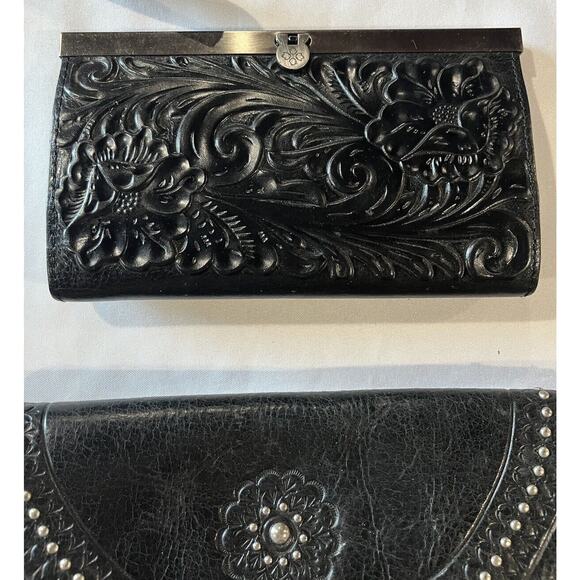 PATRICIA NASH Beaumont Leather Crossbody Beaumont Flap + Cauchy Wallet Black - Picture 10 of 16